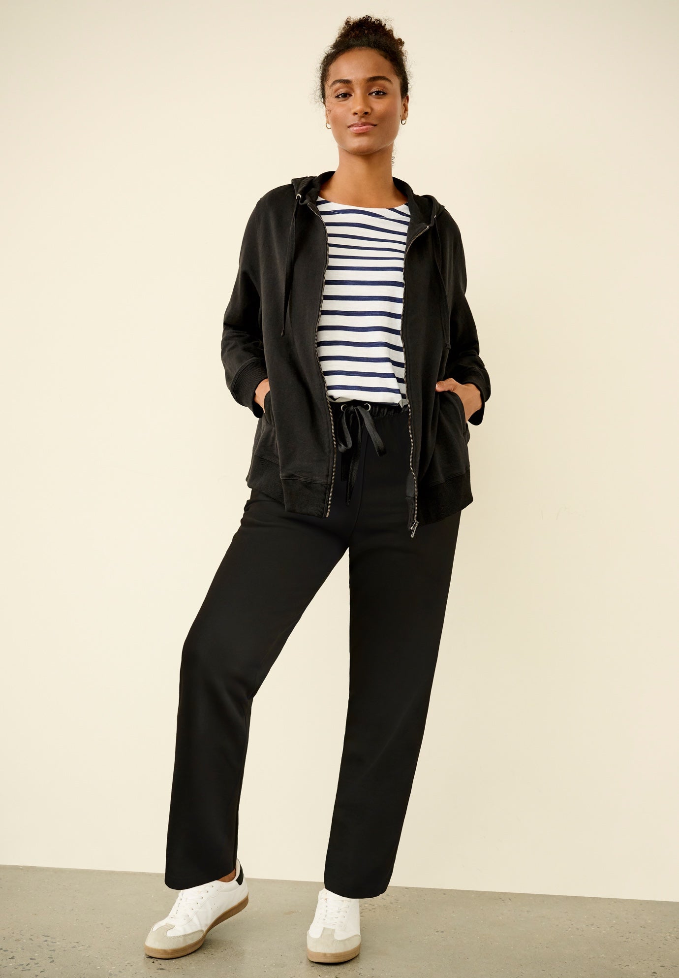 Ellos Studio French Terry Straight Leg Sweatpants image number 0