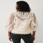 Three-Quarter Sleeve Lace Blouse image number null