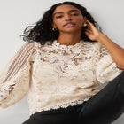 Three-Quarter Sleeve Lace Blouse image number null