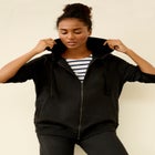 French Terry Long Sleeve Zip-Front Classic Hoodie image number 0