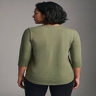 Signature 3/4 Sleeve V-Neck Tee image number null