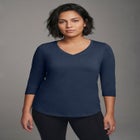Signature 3/4 Sleeve V-Neck Tee image number 0