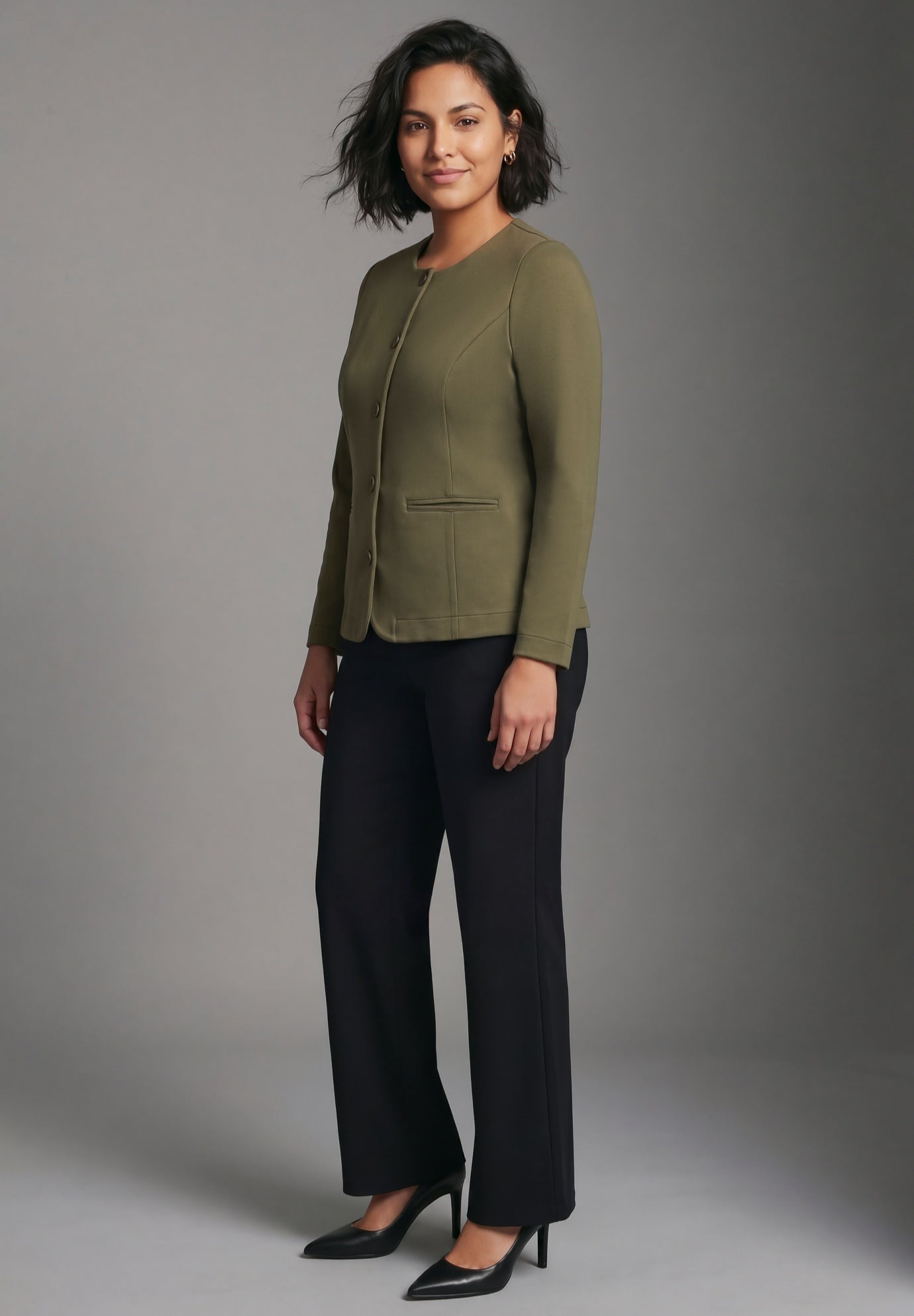 Ponte Button Blazer image number 1