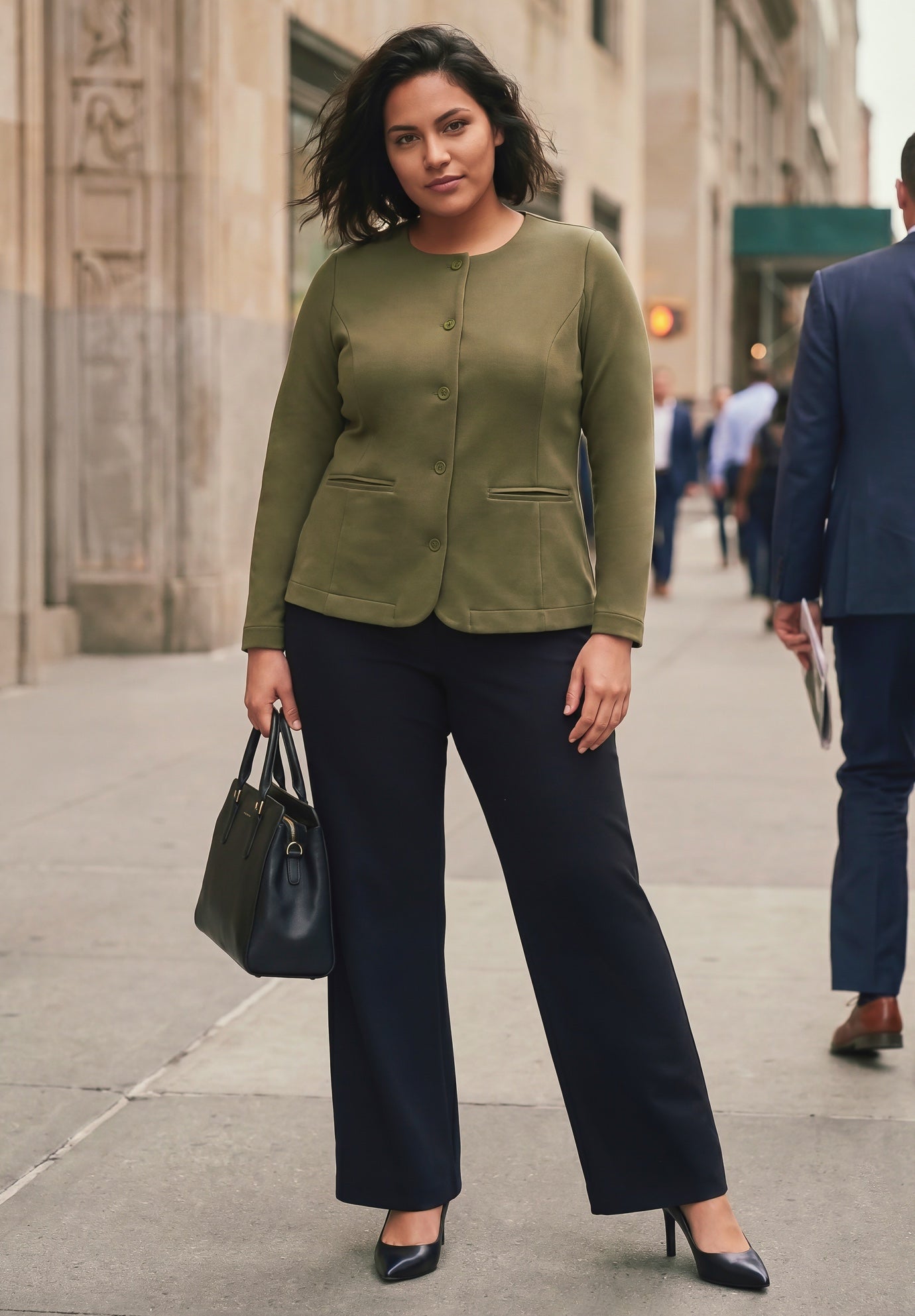 Ponte Button Blazer image number 0