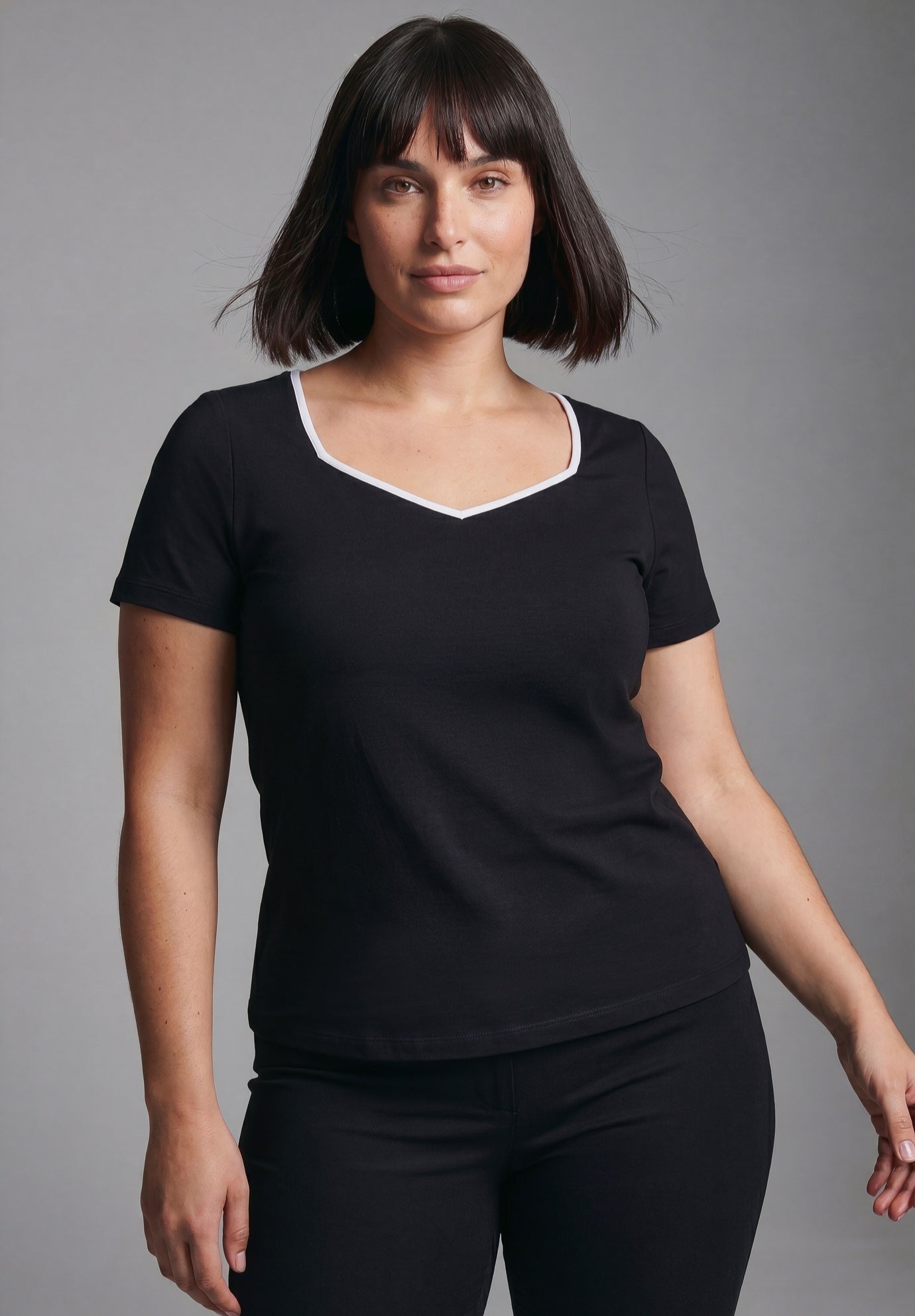 Audrey Contrast Sweetheart Top image number 2