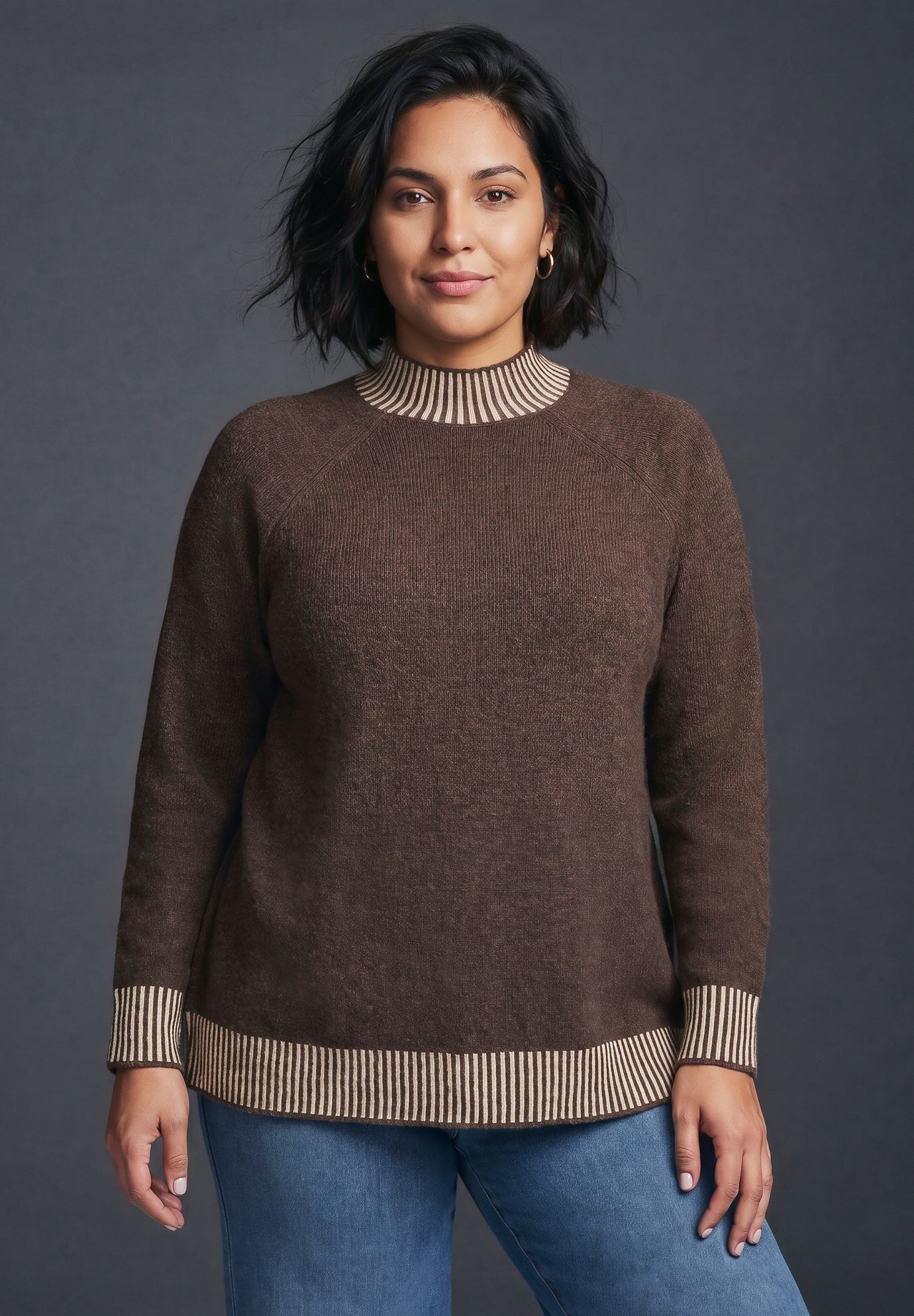 Corinne Contrast Rib Sweater image number 2