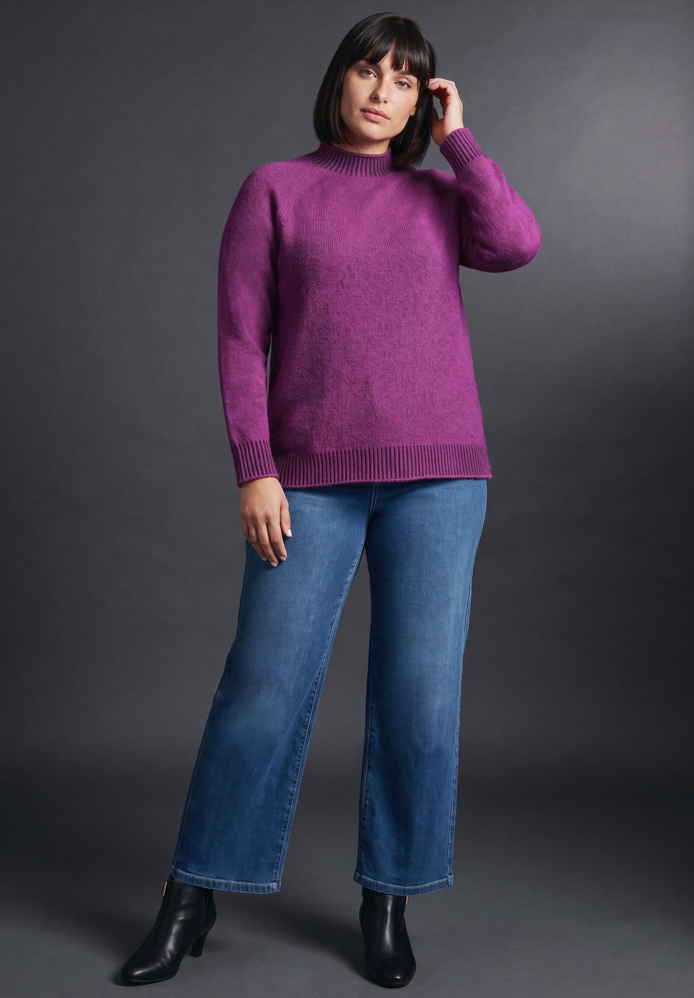 Corinne Contrast Rib Sweater image number 1
