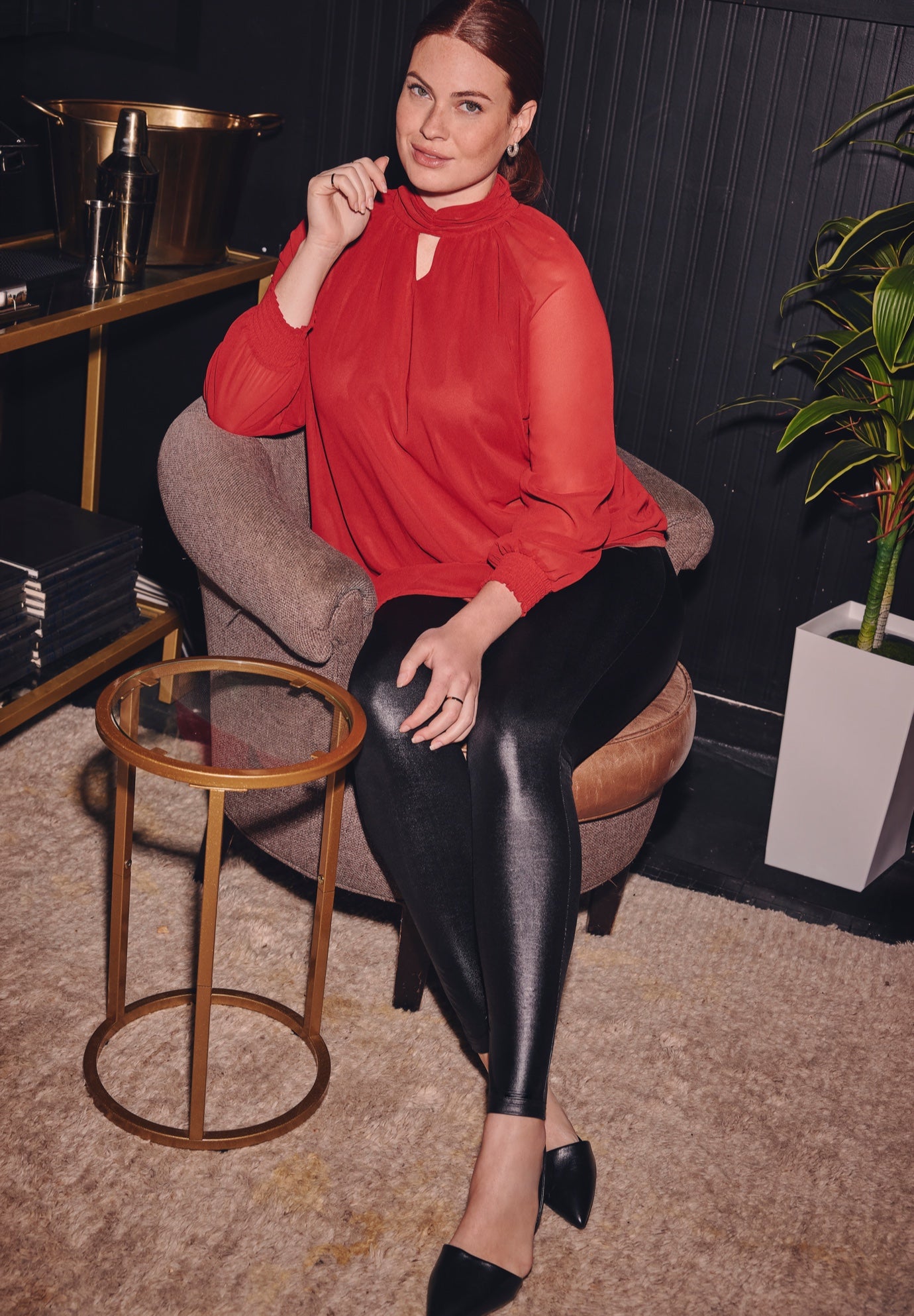 Ruched Keyhole Tunic image number 1