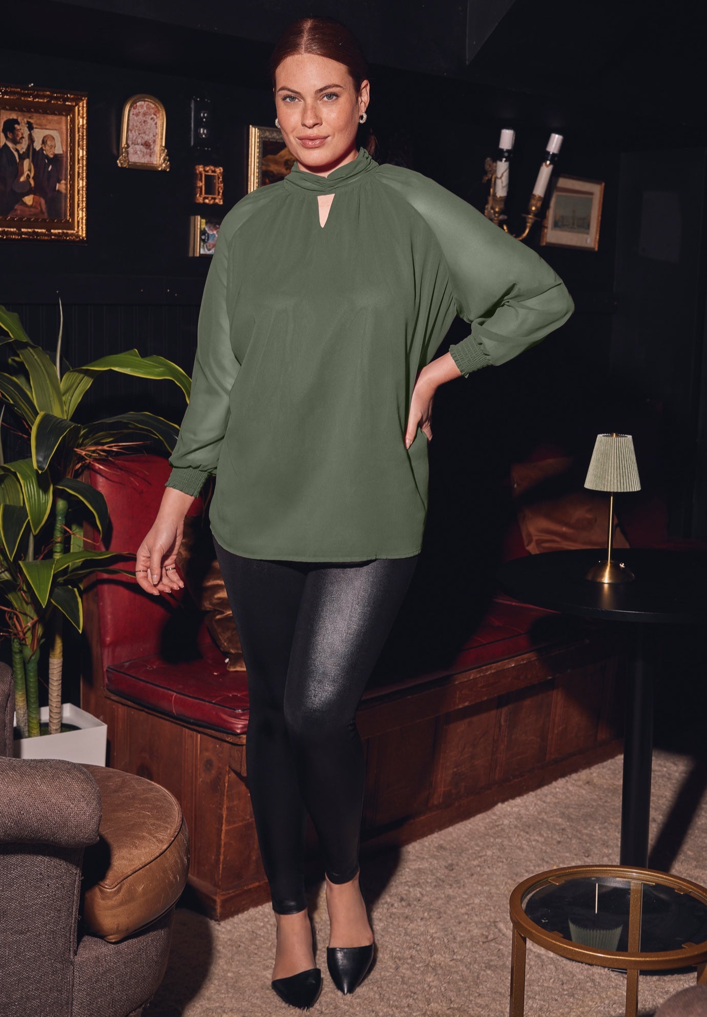 Ruched Keyhole Tunic image number 0