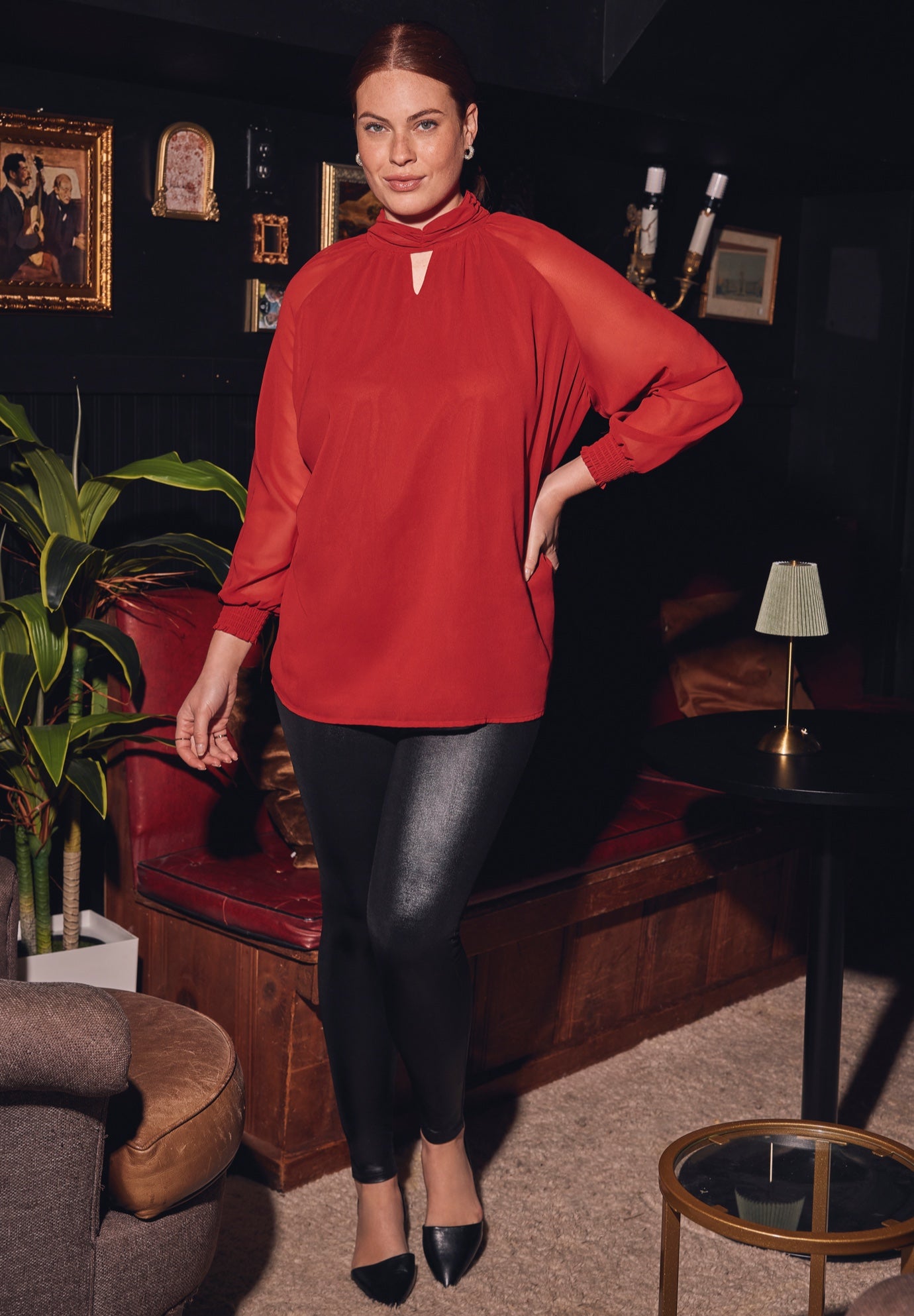 Ruched Keyhole Tunic image number 0
