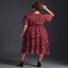 Tiered Flutter Midi Dress image number 3