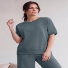 Ellos Studio Short Sleeve French Terry Crewneck image number null