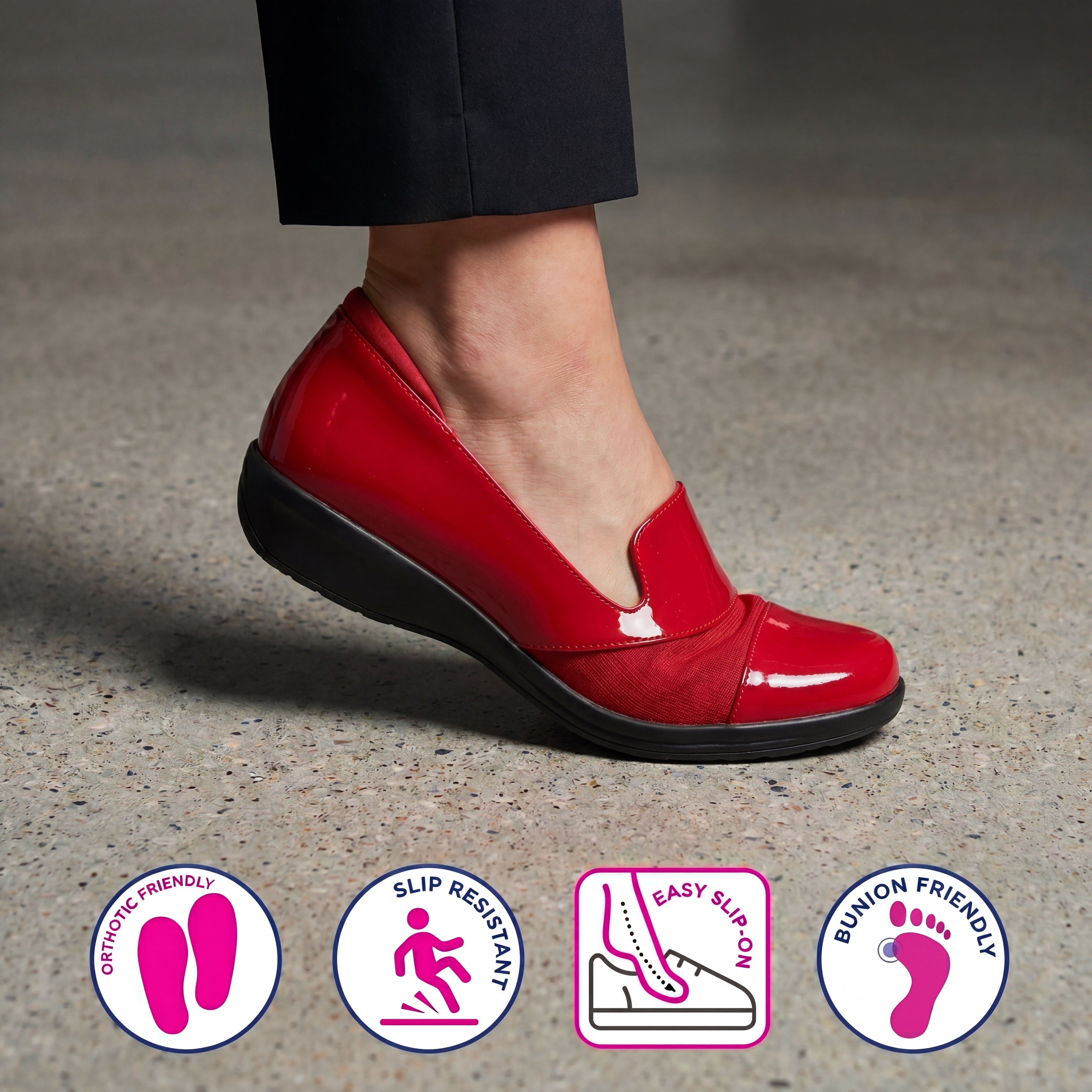The Annete Bunion Friendly Slip On Orthotic Flat image number 5