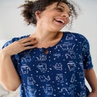 Serenada Keyhole Knit Sleepshirt image number null