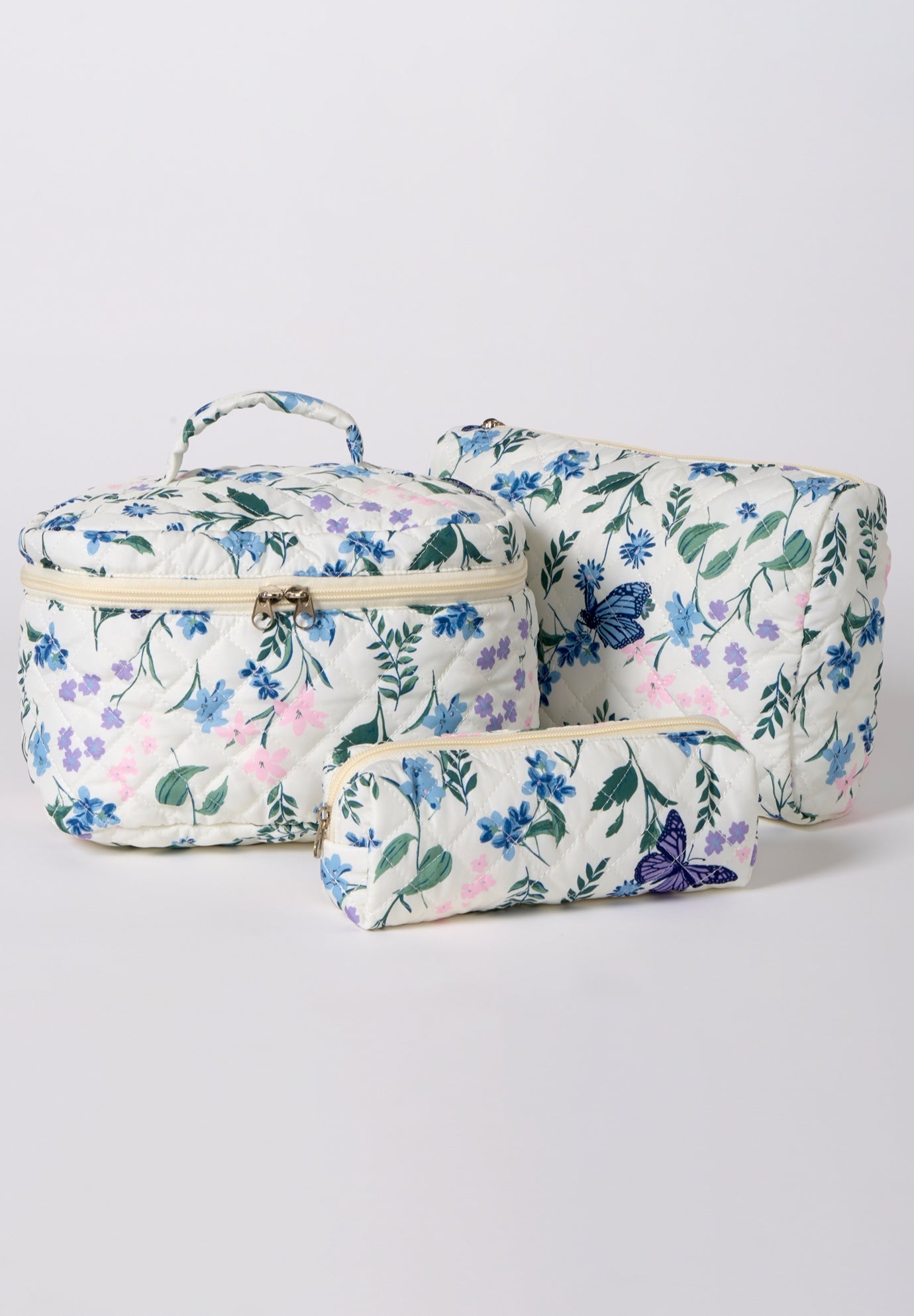 3-Piece Quilted Cosmetic Set image number 1