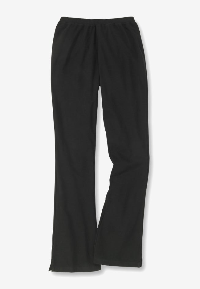 Stretch-Cotton Knit Pull-On Bootcut Leggings image number 6