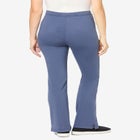 Stretch-Cotton Knit Pull-On Bootcut Leggings image number null