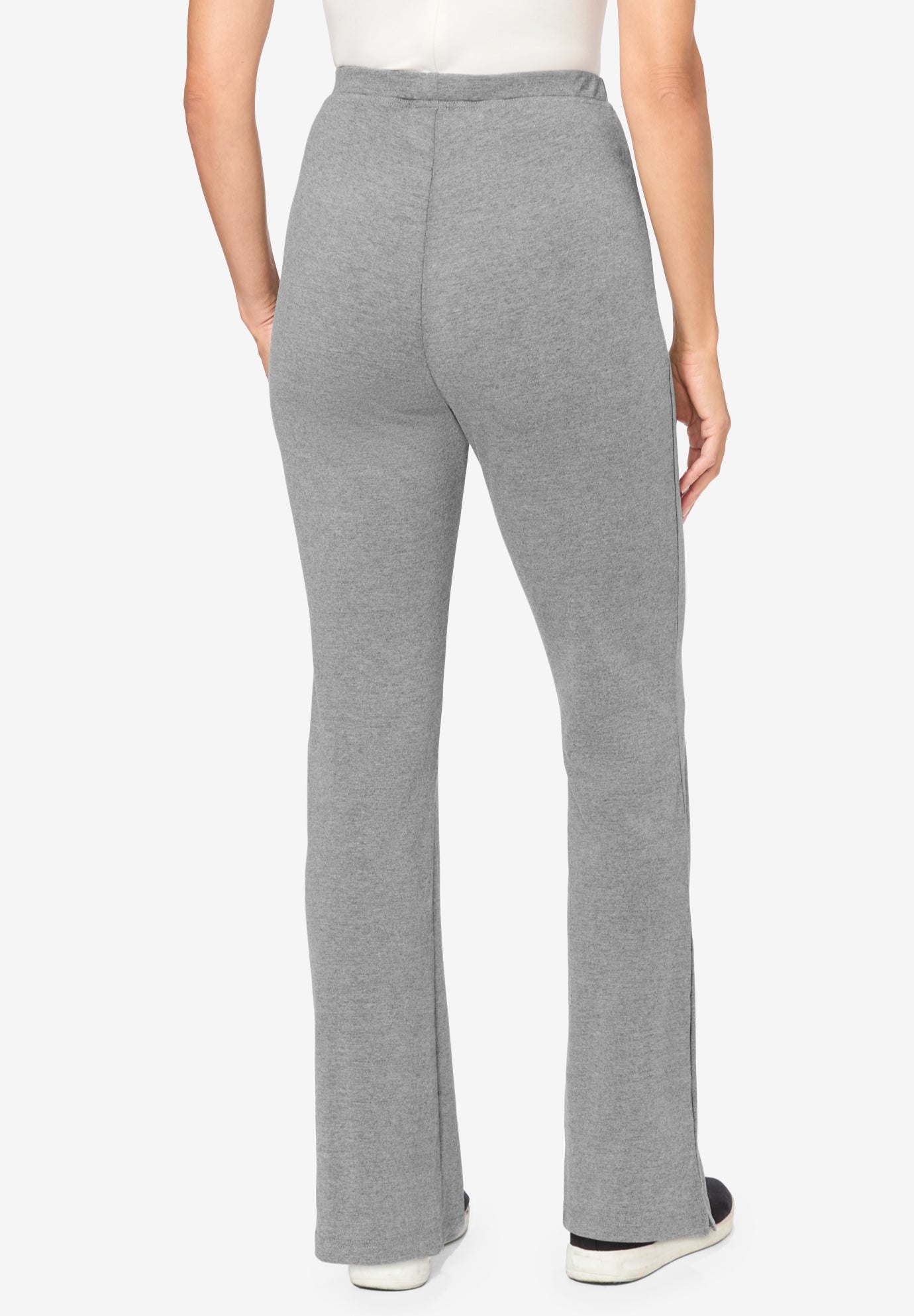 Stretch-Cotton Knit Pull-On Bootcut Leggings image number 1