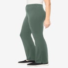 Stretch-Cotton Knit Pull-On Bootcut Leggings image number null