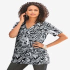 Plus Size Cotton Ultimate V-Neck Tee image number null