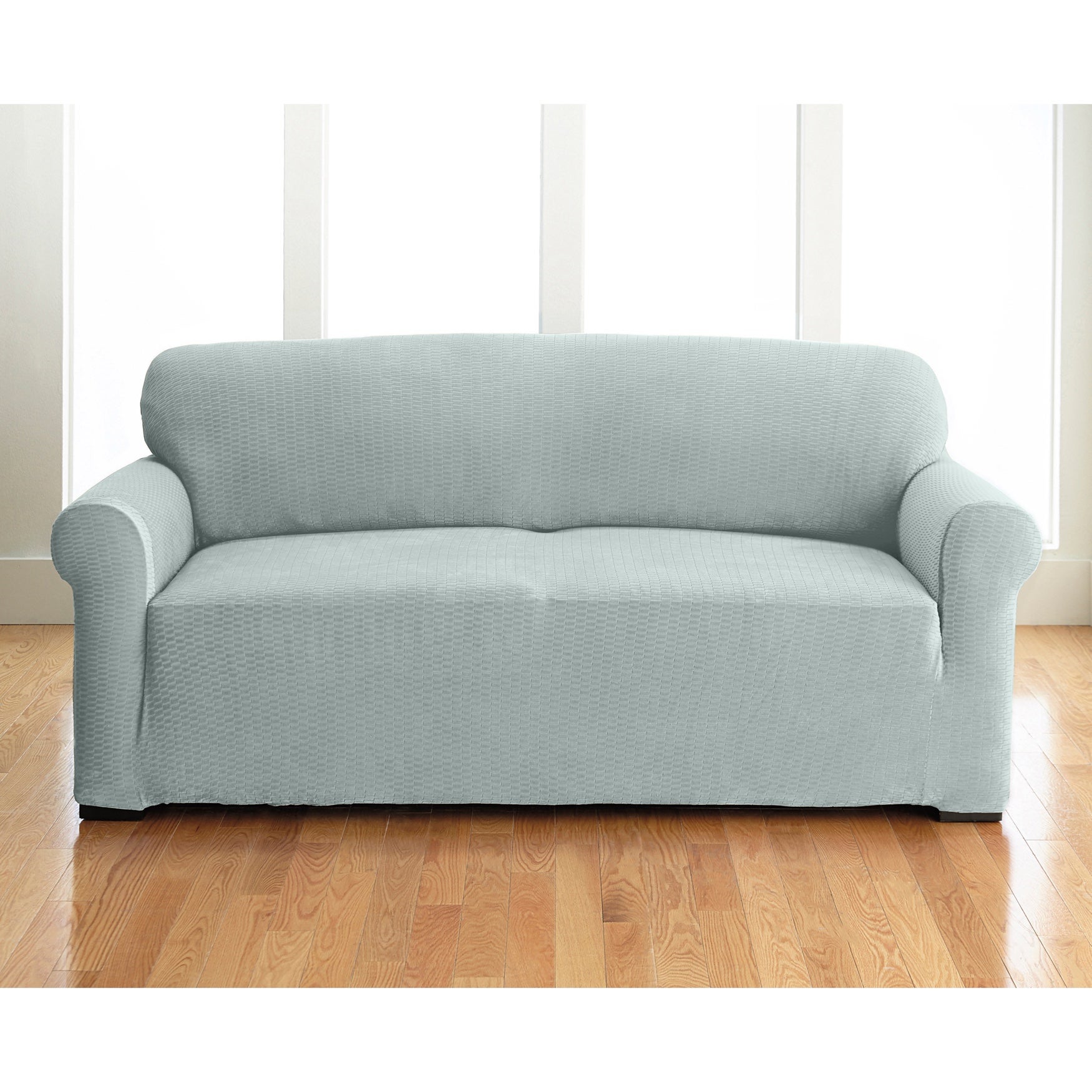 Stretch Velvet Slipover Sofa image number 0