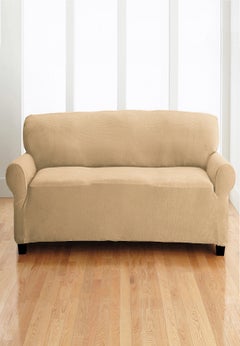 Stretch Velvet Slipover Extra Long Sofa