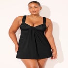 Shirred Sweetheart Two-Piece Swimdress image number 4