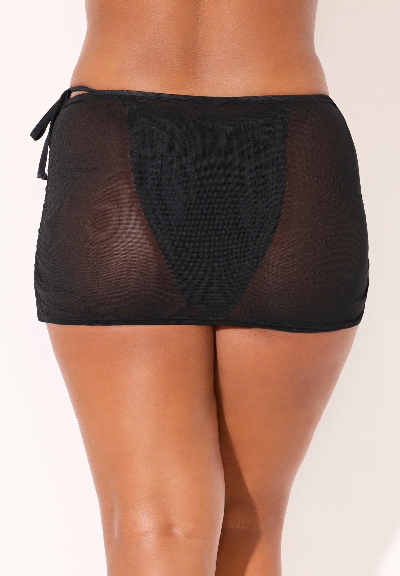 Shirred Mesh Swim Brief & Skirt Set image number 1