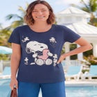 Heart Flag Hug Snoopy Crewneck Tee image number null