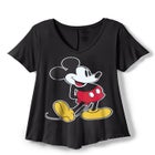 Mickey Mouse V Neck Point Hem Tee image number null