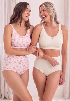 Comfort Choice&reg; Pointelle Leisure Bra 2-Pack