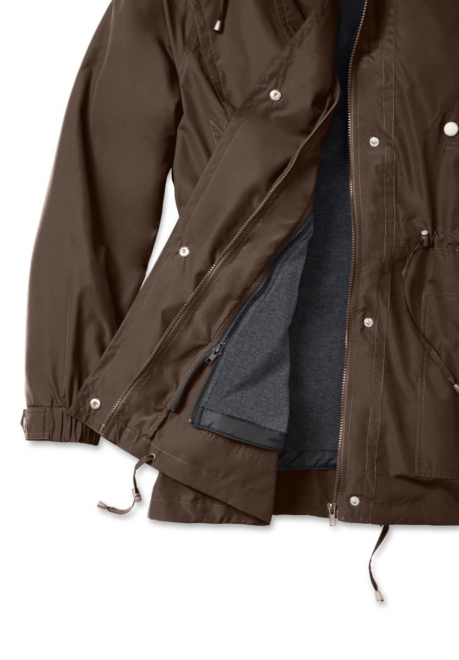 Fleece-Lined Taslon&reg; Anorak image number 3