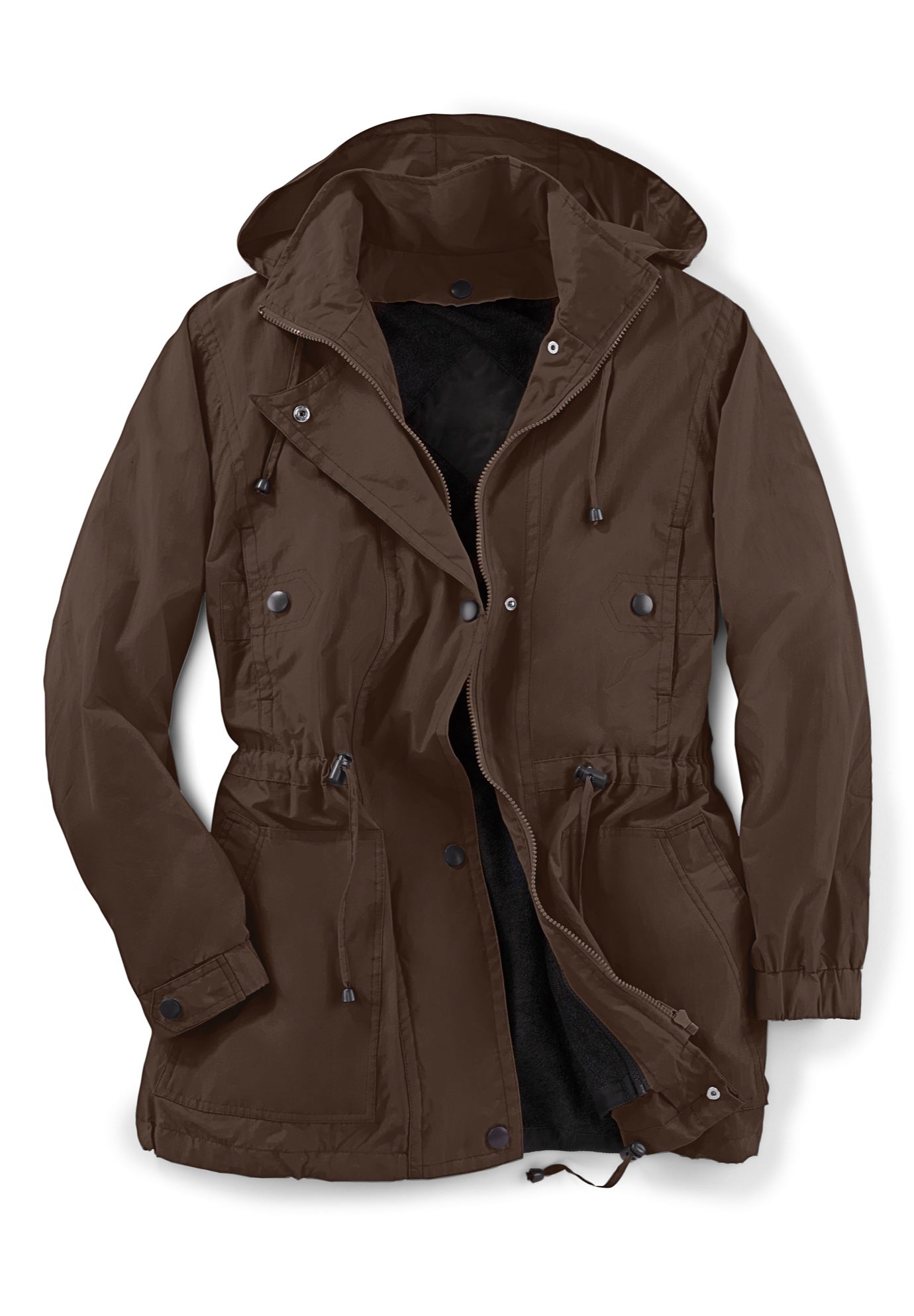 Taslon&reg; Anorak Jacket with Removable Fleece Lining image number 1