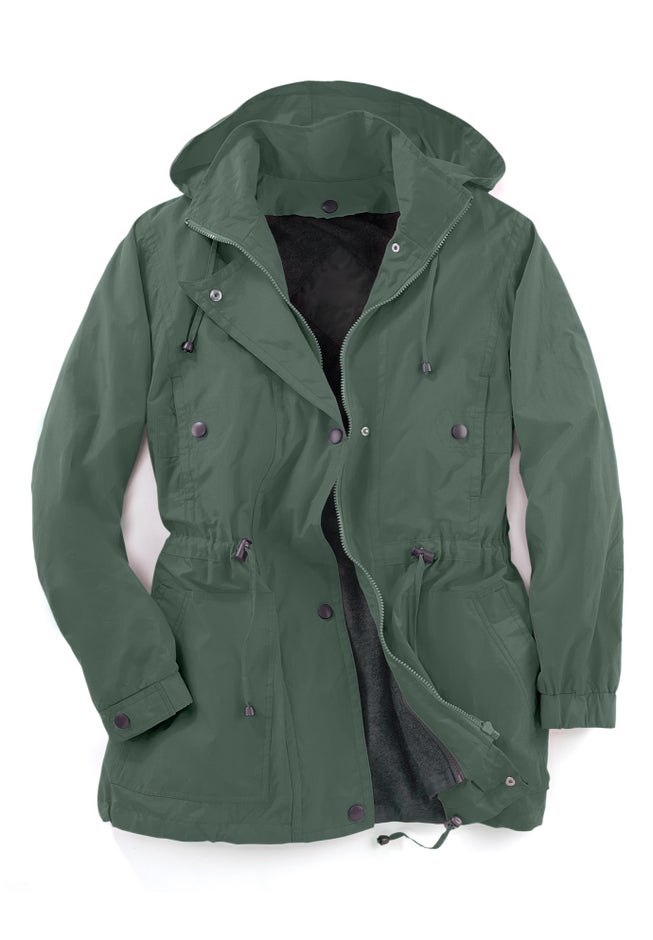 Fleece-Lined Taslon&reg; Anorak image number 1