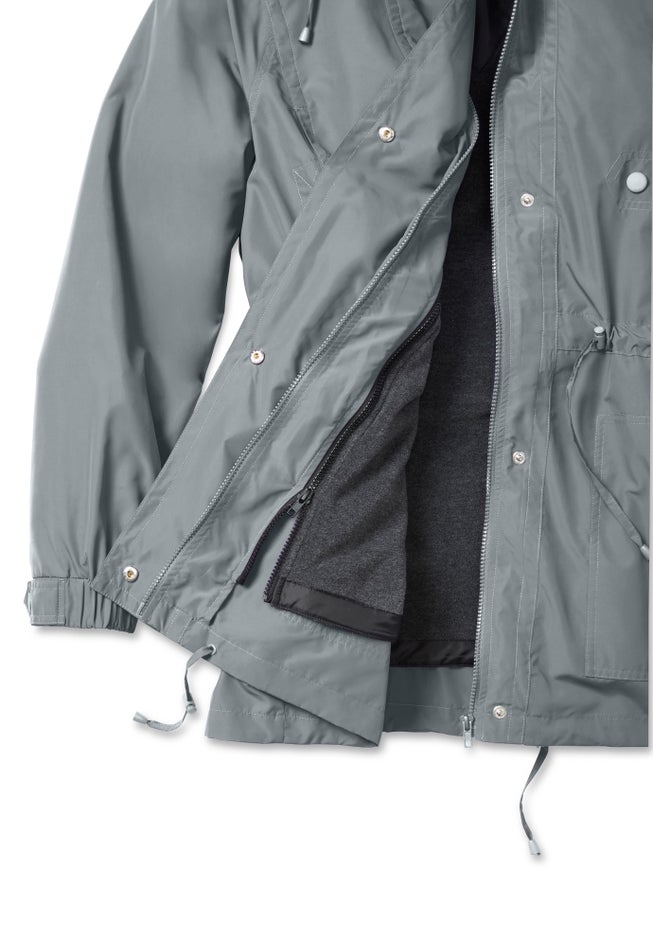 Fleece-Lined Taslon&reg; Anorak image number 3