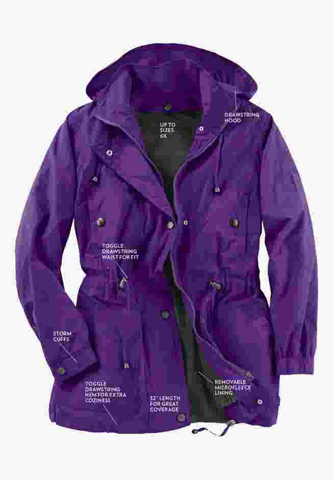 Fleece-Lined Taslon® Anorak image number 3