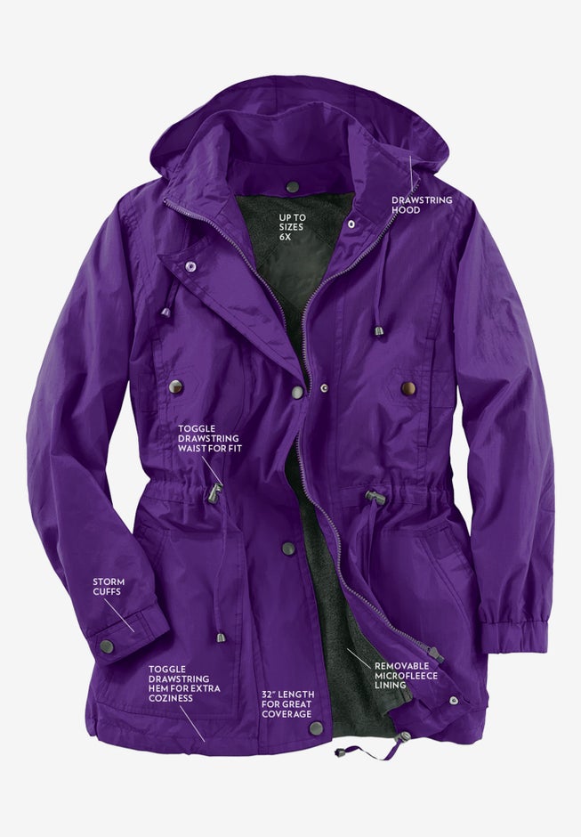 Fleece-Lined Taslon® Anorak image number 6