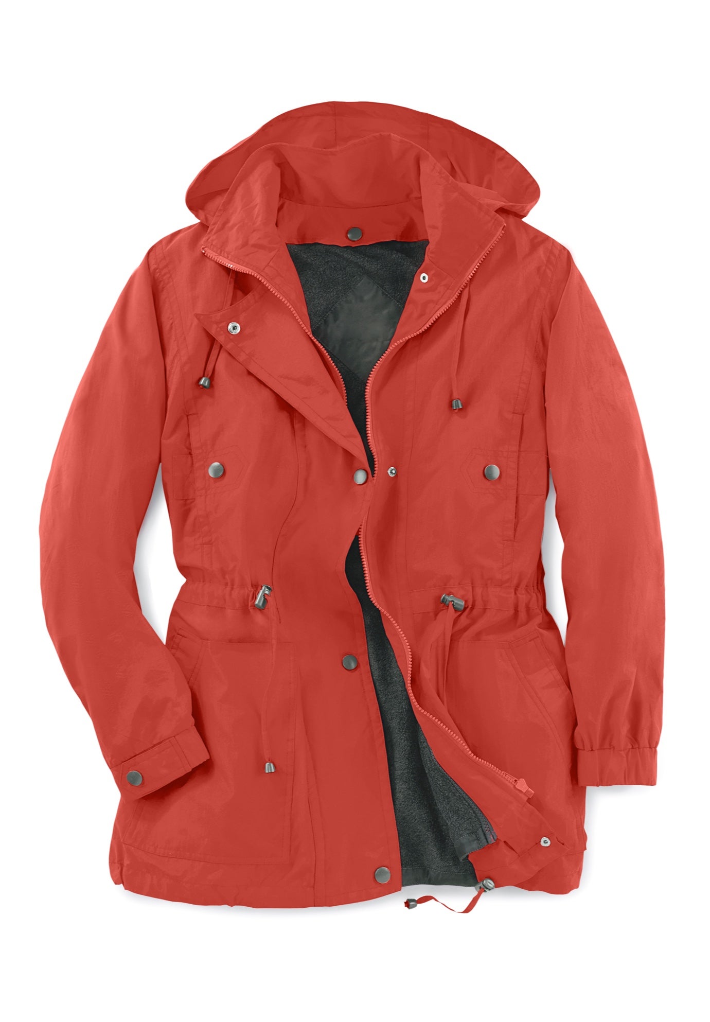 Taslon&reg; Anorak Jacket with Removable Fleece Lining image number 1