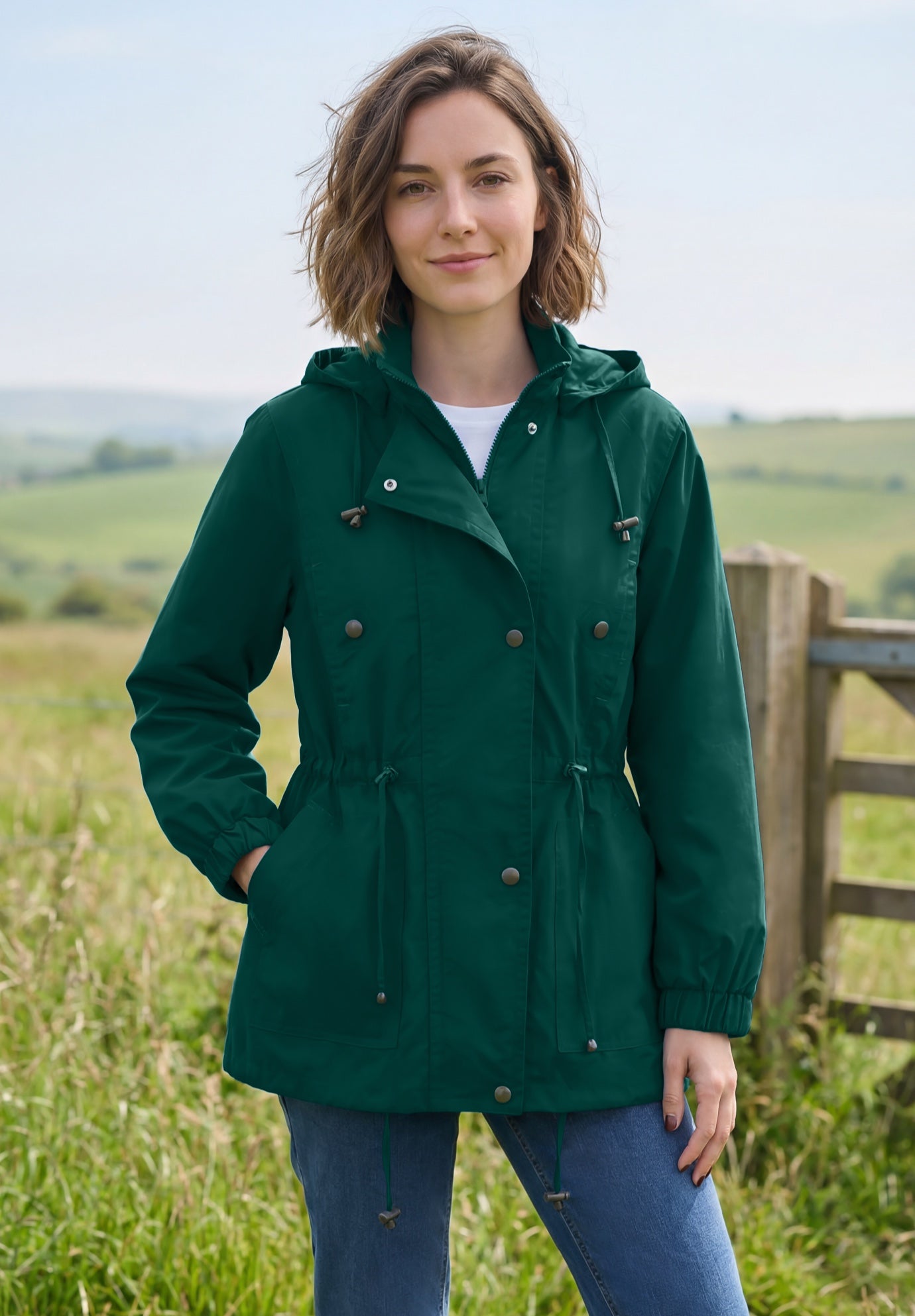 Taslon&reg; Anorak Jacket with Removable Fleece Lining image number 1