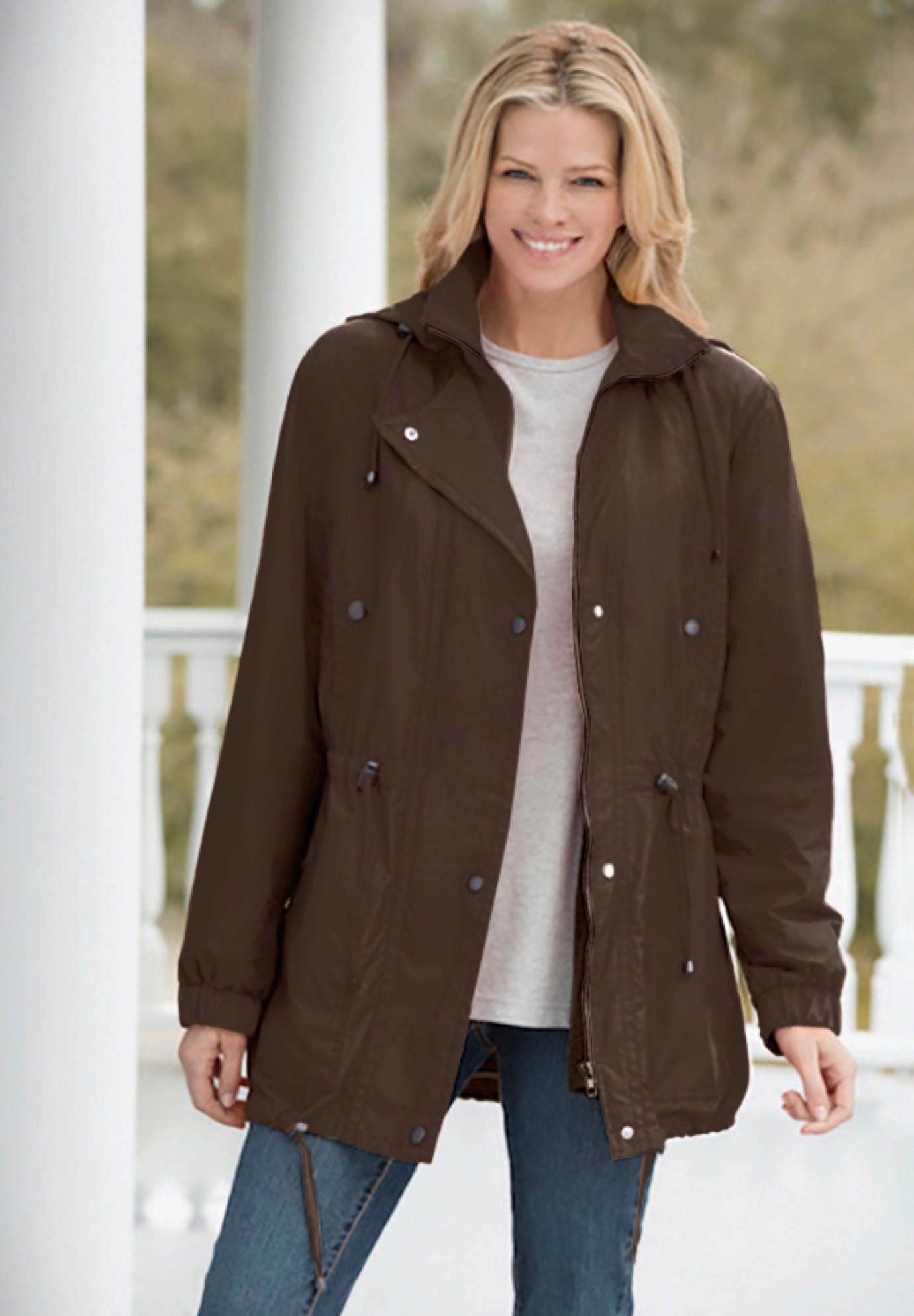 Fleece-Lined Taslon&reg; Anorak image number 0