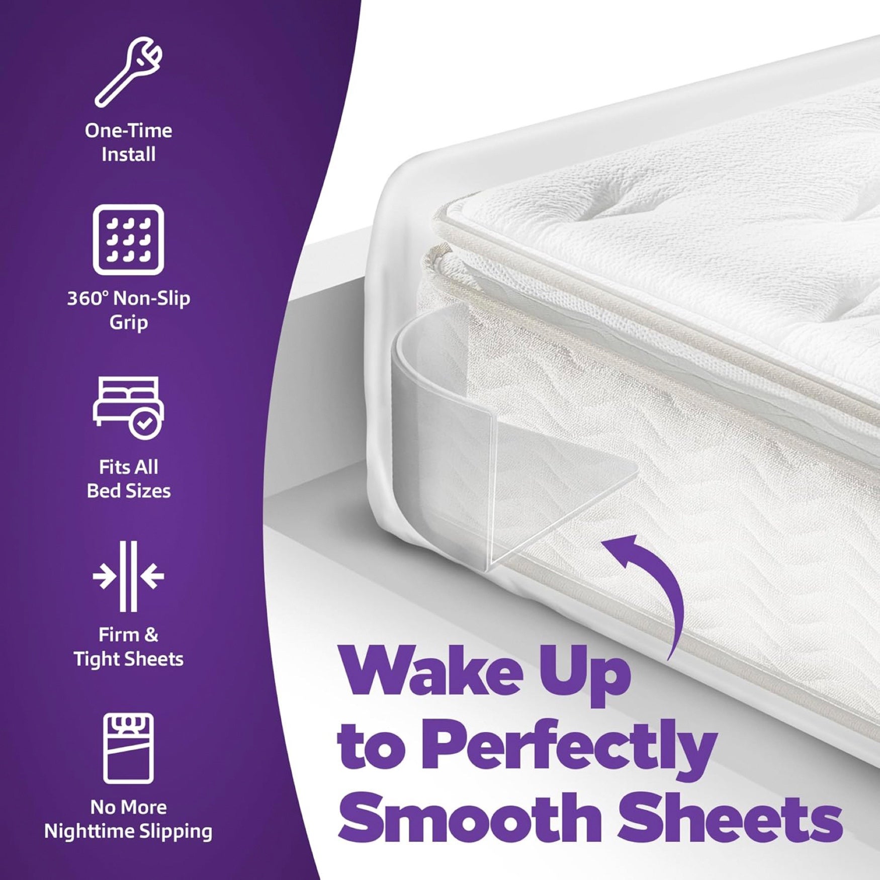 GripNHold&reg; Bed Sheet Grippers 4-Pack image number 2