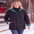 Faux Suede Shearling Versatile Reversible Coat image number 1