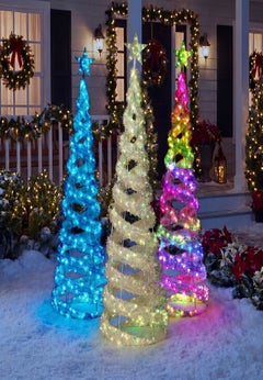 6 Ft. Pre-lit Helix Iridescent LED Light Tree