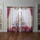 Christmas Tree Curtain panel, Set of 2 image number 1