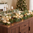 6 Ft. Pre-lit Nobel Gold Garland image number 7