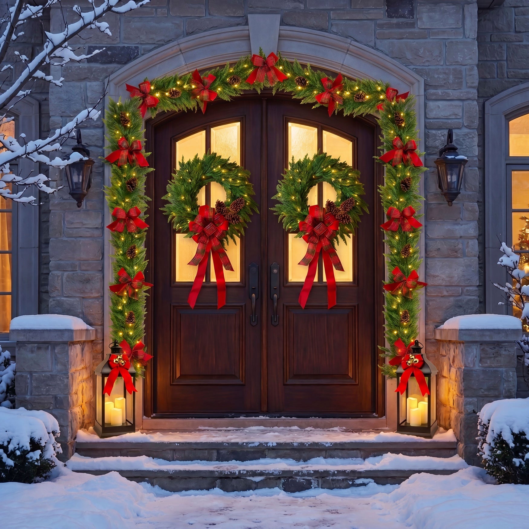 Twice As Nice Pre-lit Garland, Set of 2 image number 1