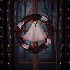 20" Pre-Lit Ghost Wreath image number 5