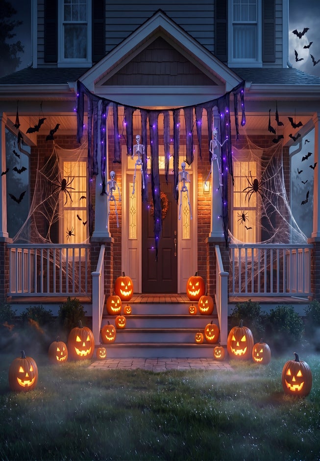 6 Ft. Mini Skeleton Curtain Light image number 1