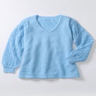Pointelle Blouson-Sleeve A-Line Sweater image number 4