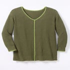 Modern Contrast V Neck Knit Pullover Tunic image number 1